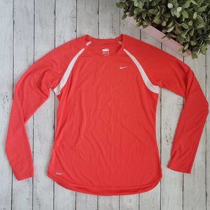 NIKE NikeFit DRY Coral Long-Sleeve Running Shirt